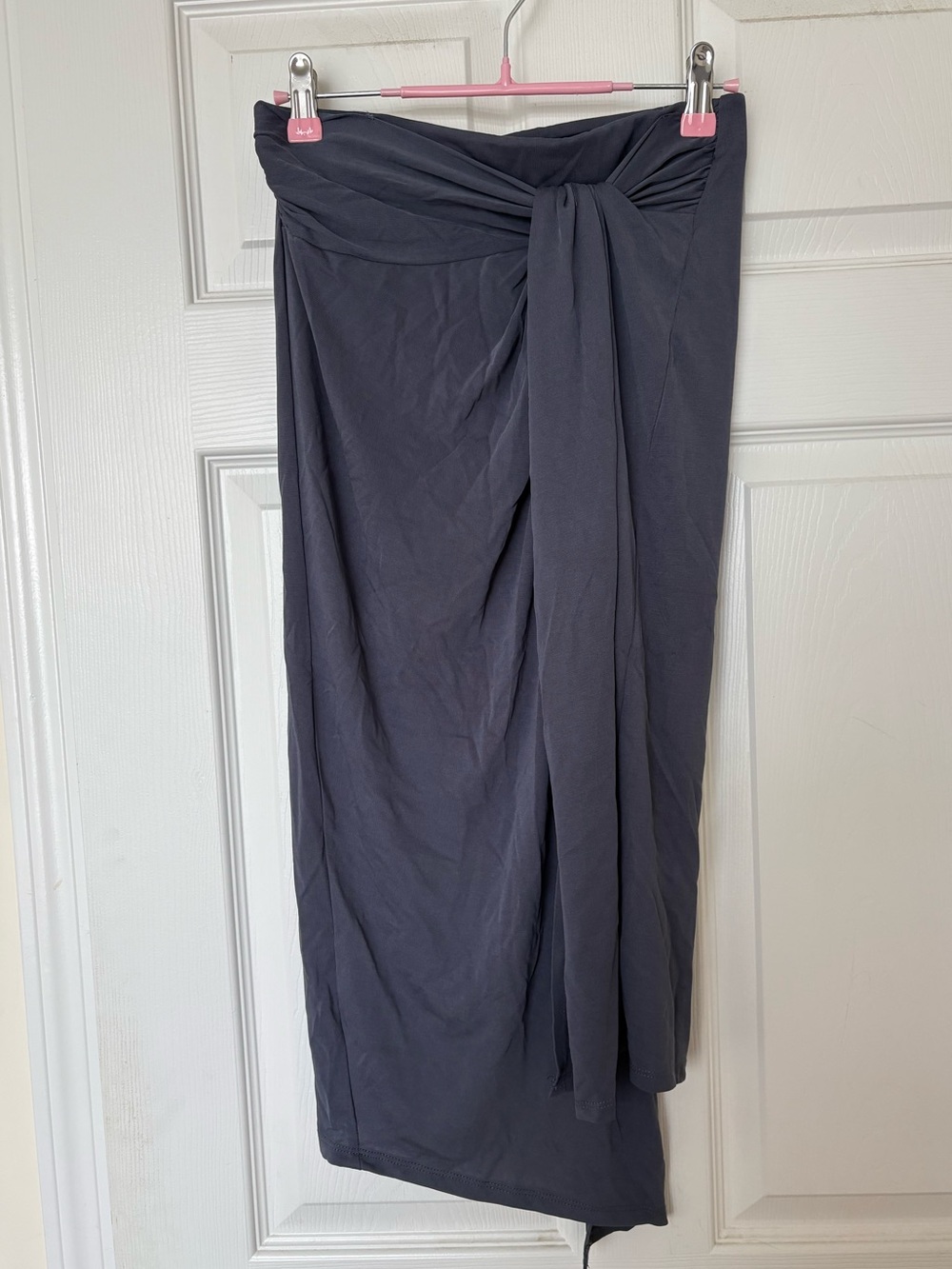 Dynamite Faux Wrap Midi Skirt